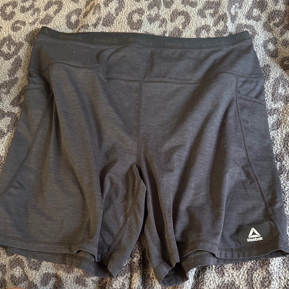 Reebok Women's Charcoal Athletic Shorts